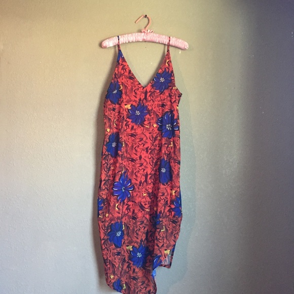 ZARA collection orange/blue floral dress medium - Picture 7 of 7